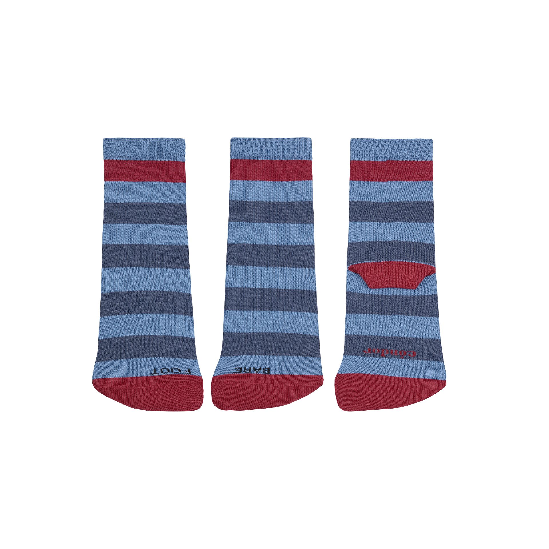 Meias Barefoot Médias às Riscas