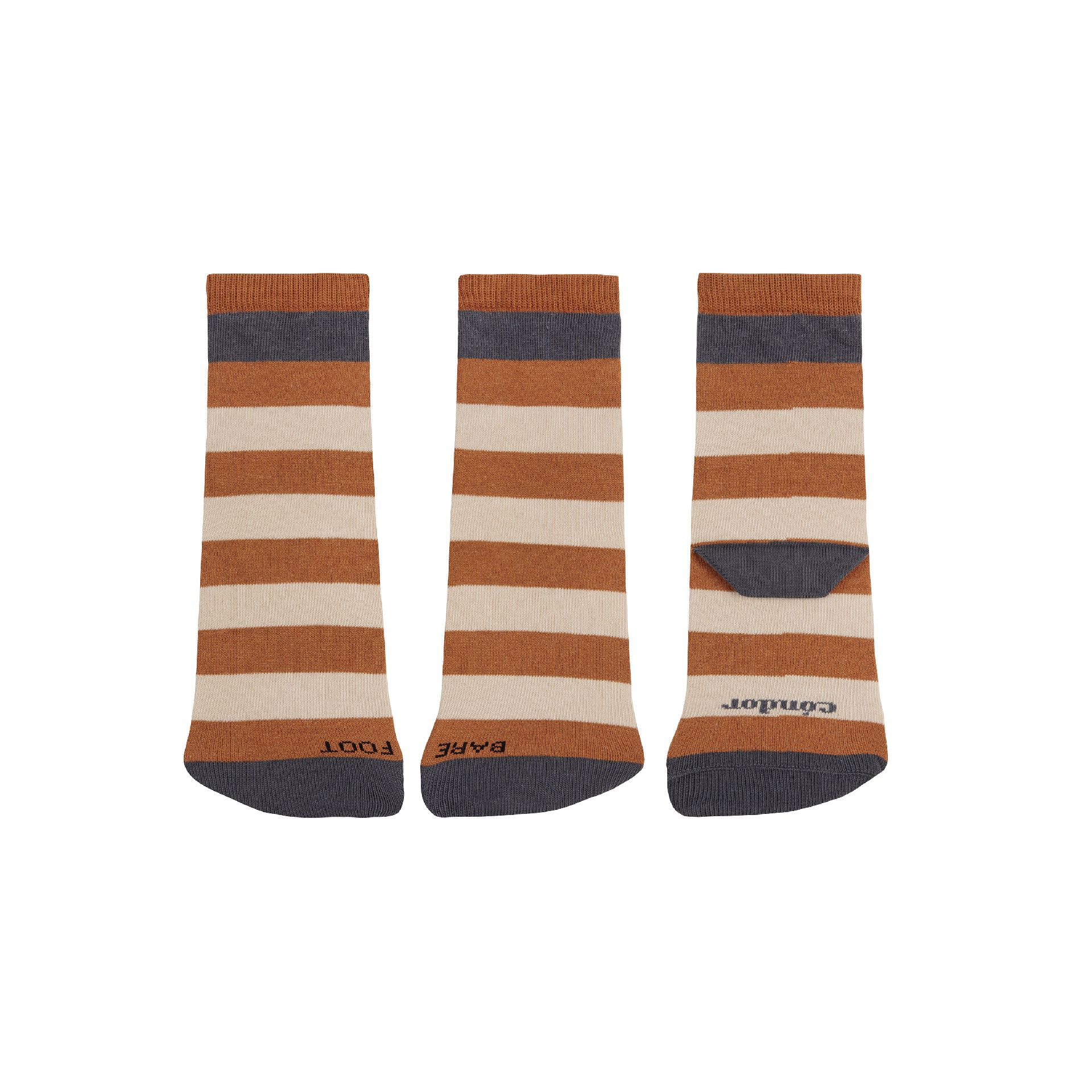 Meias Barefoot Médias às Riscas