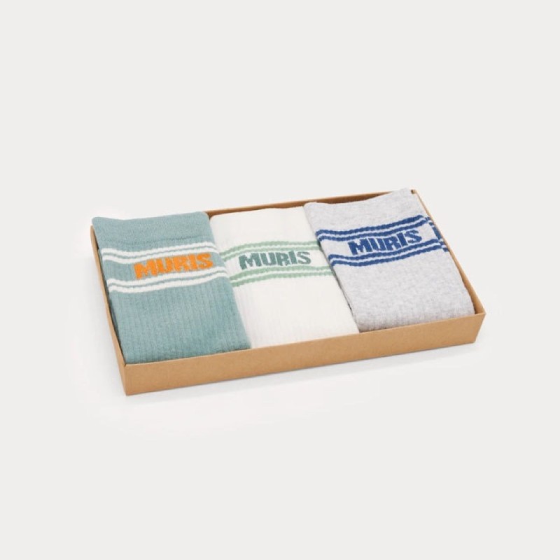 Pack de 3 - Meias longas às riscas