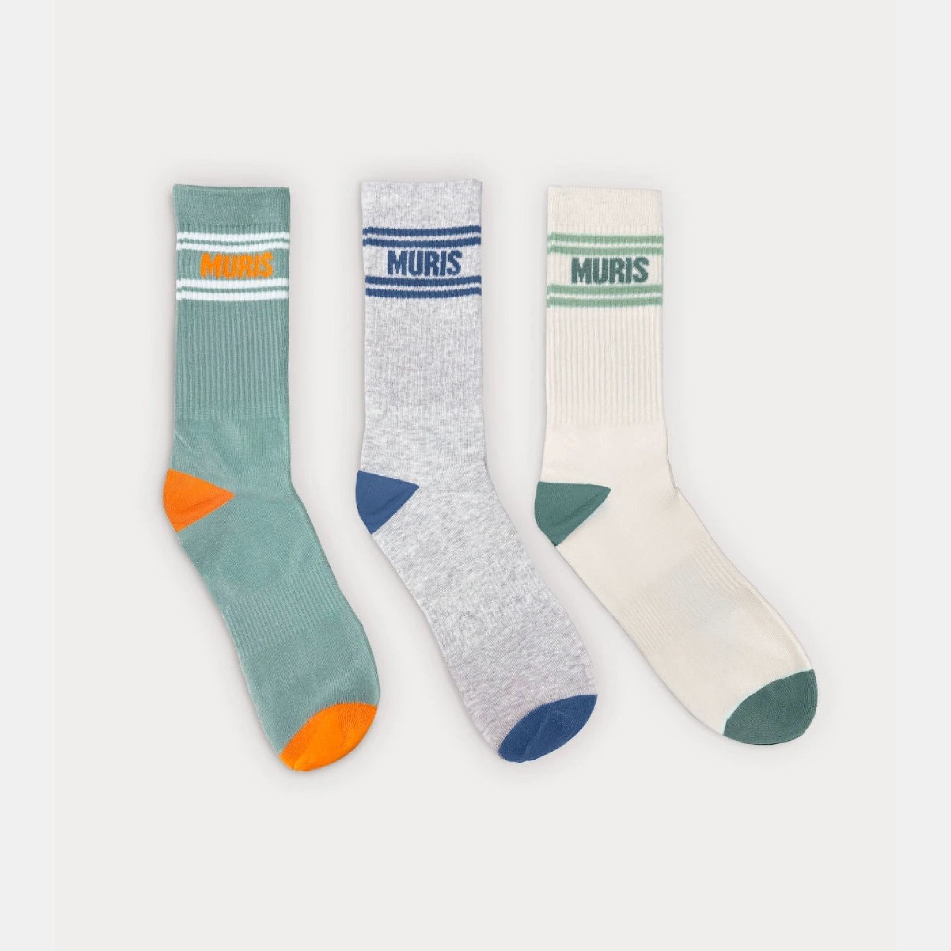 Pack de 3 - Meias longas às riscas