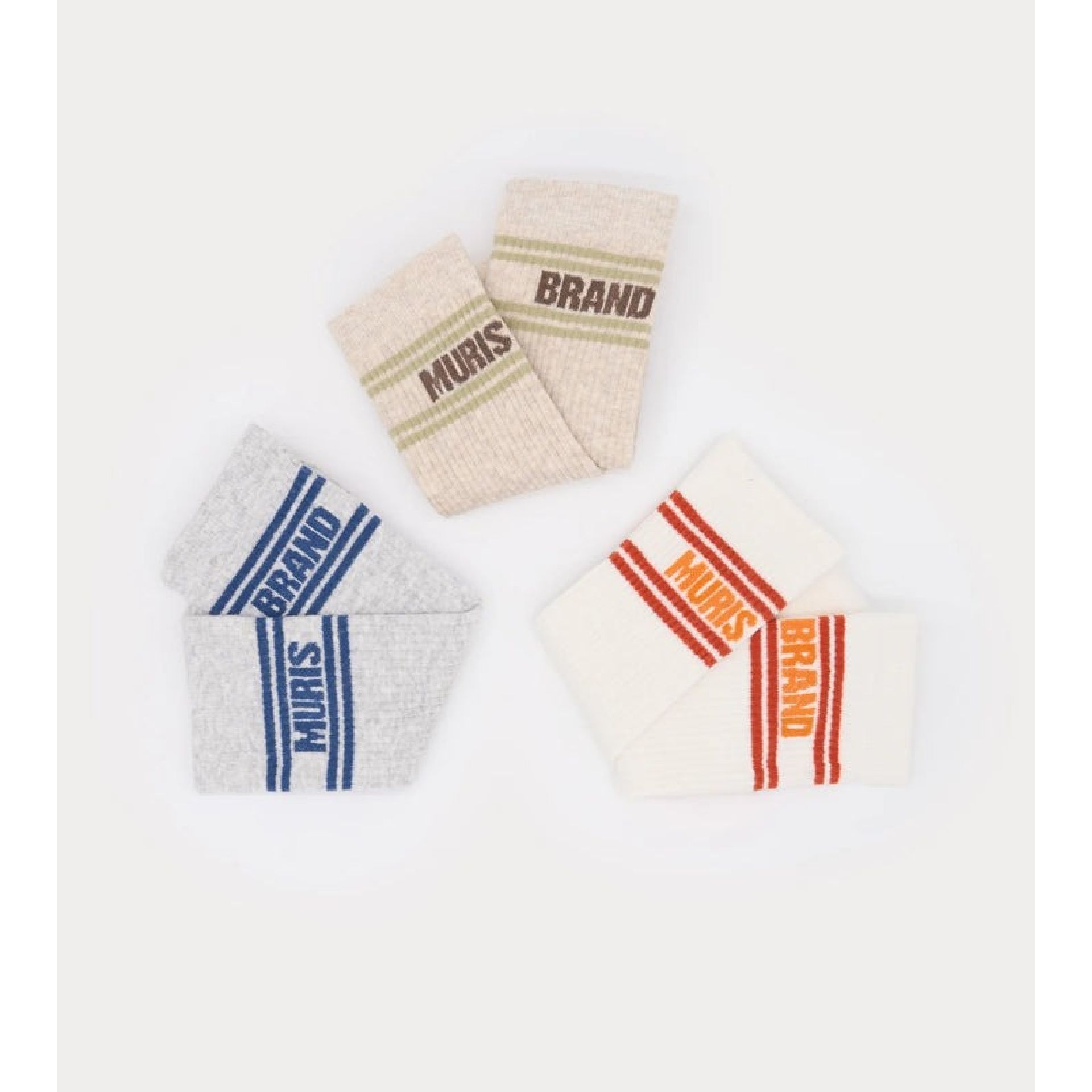 Pack de 3 - Meias longas às riscas