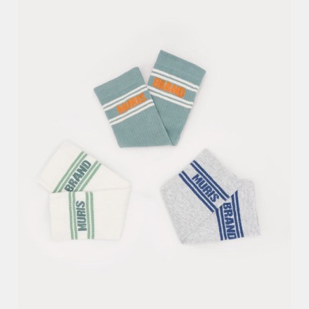 Pack de 3 - Meias longas às riscas