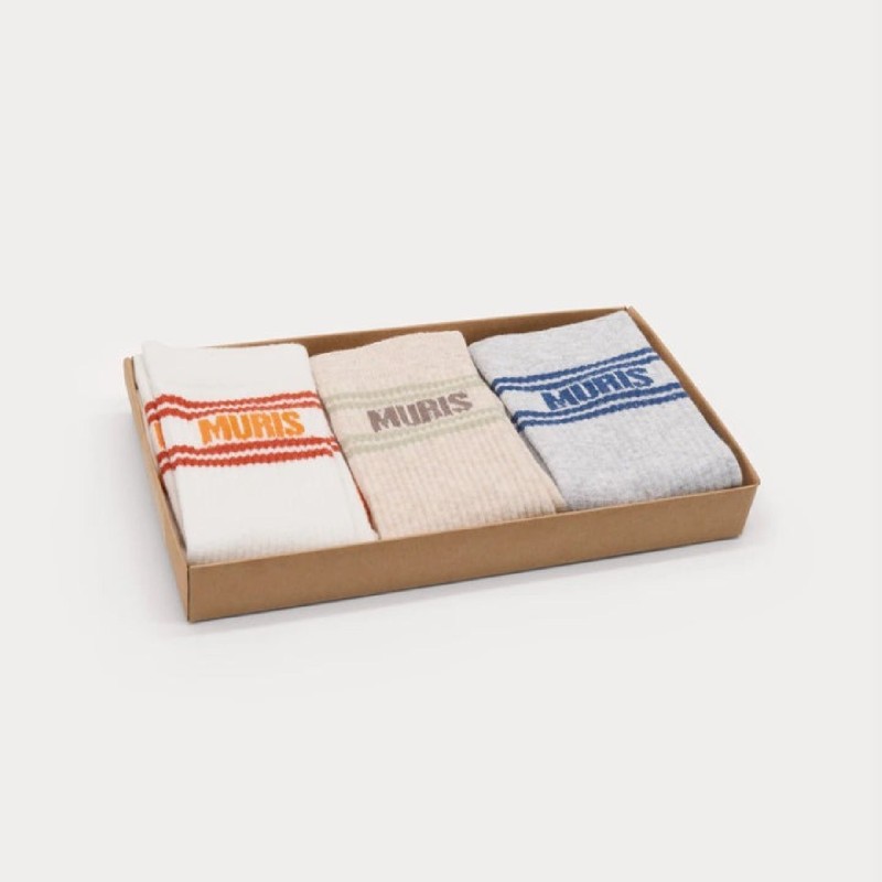 Pack de 3 - Meias longas às riscas