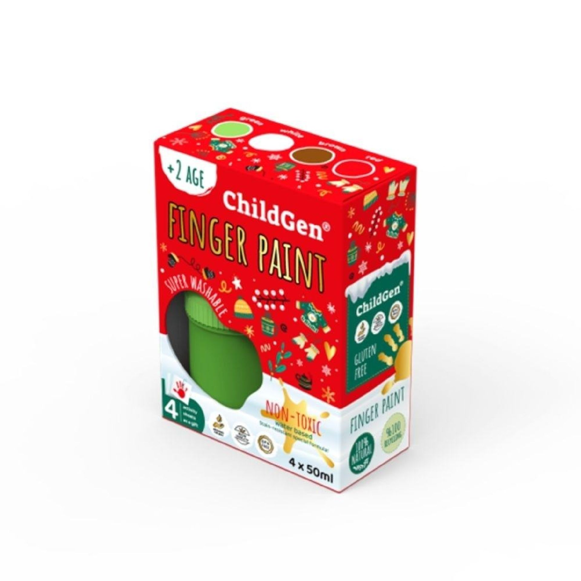 Pintura de dedos orgánica de Navidad
