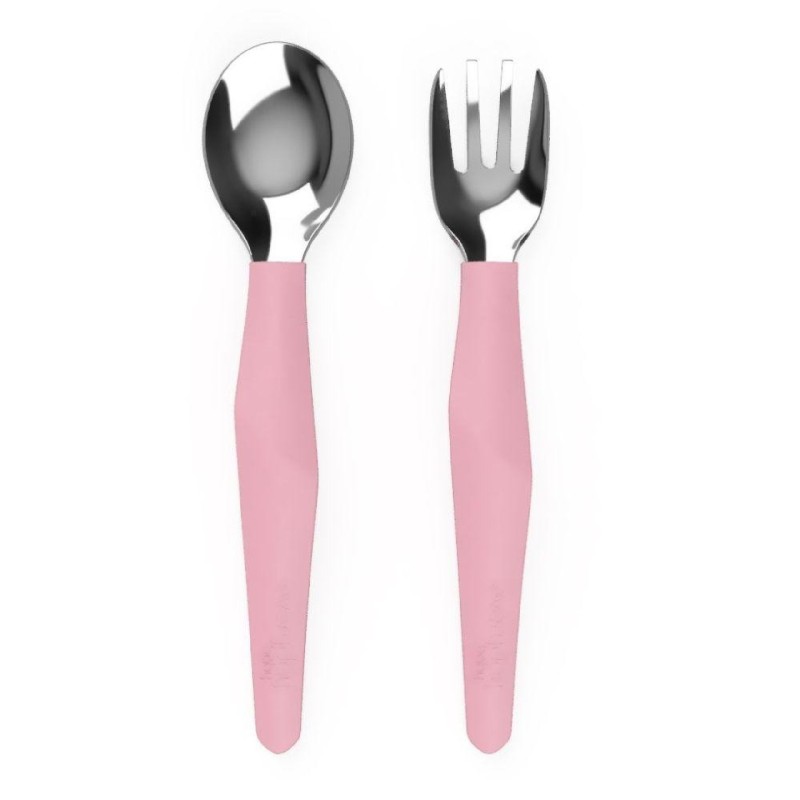 Talheres aço inoxidável e silicone