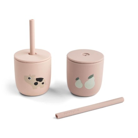 2-pack Silicone straw cup