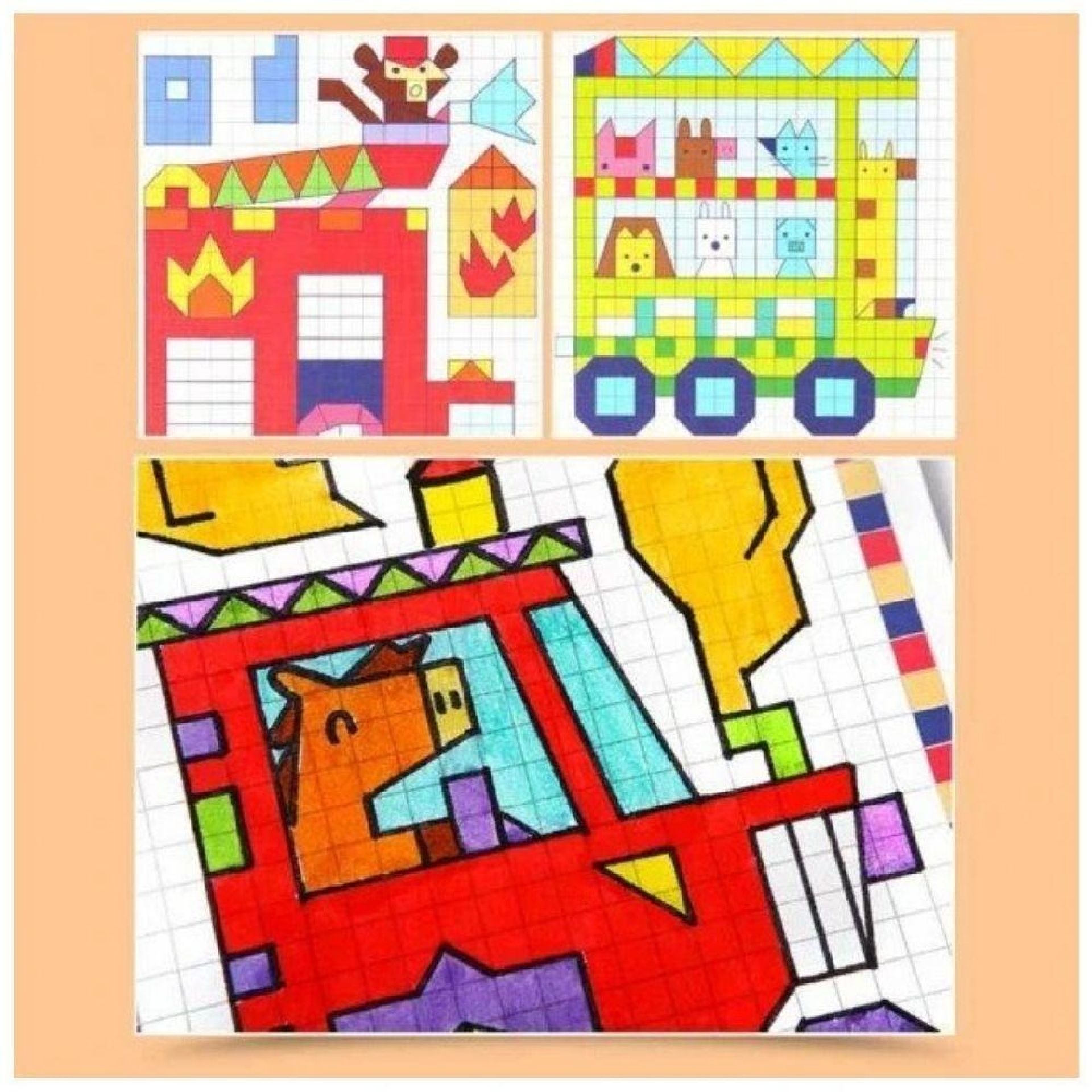 Caderno de desenho Quadriculado Pixel Art