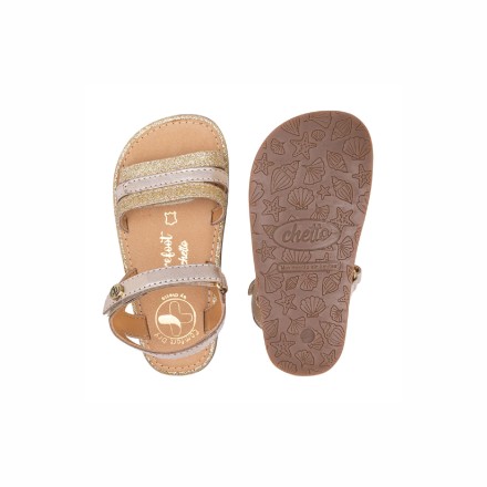 Sandalias de Piel con Velcro