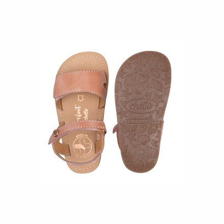 Sandalias de Piel con Velcro