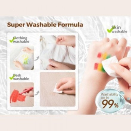 Washable Glitter Crayons 24 pcs