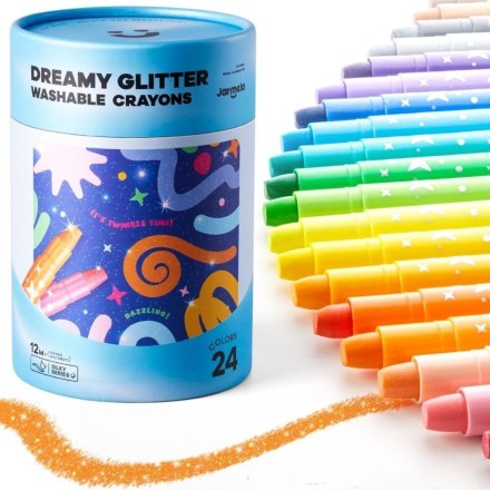Washable Glitter Crayons 24 pcs - Image product