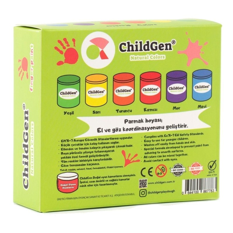 Tintas de Dedos Natural - Set de 6