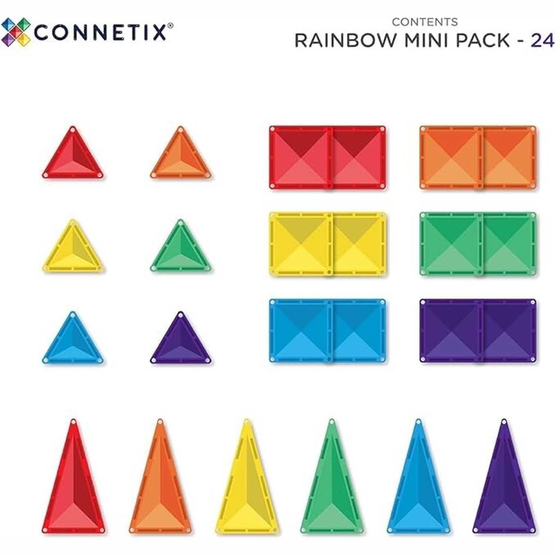 Connetix Rainbow Mini Pack 24 pc