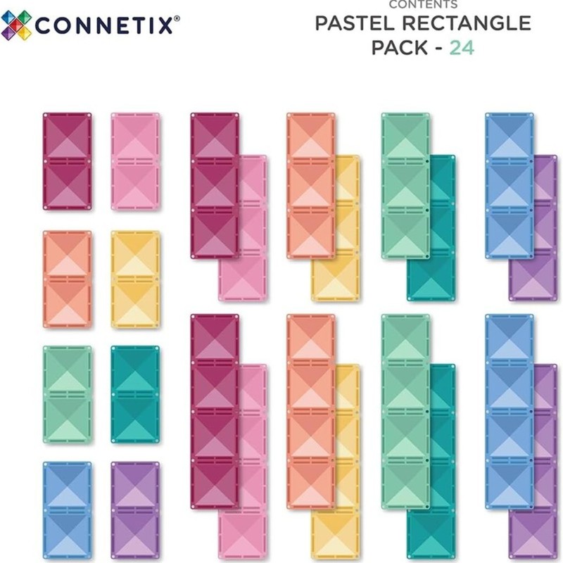 Connetix Pastel Rectangle Pack 24 pc