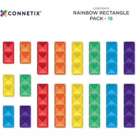 Connetix Rainbow Rectangle Pack 18 pc