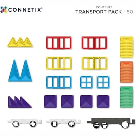 Connetix Pastel Transport Pack 50 pc