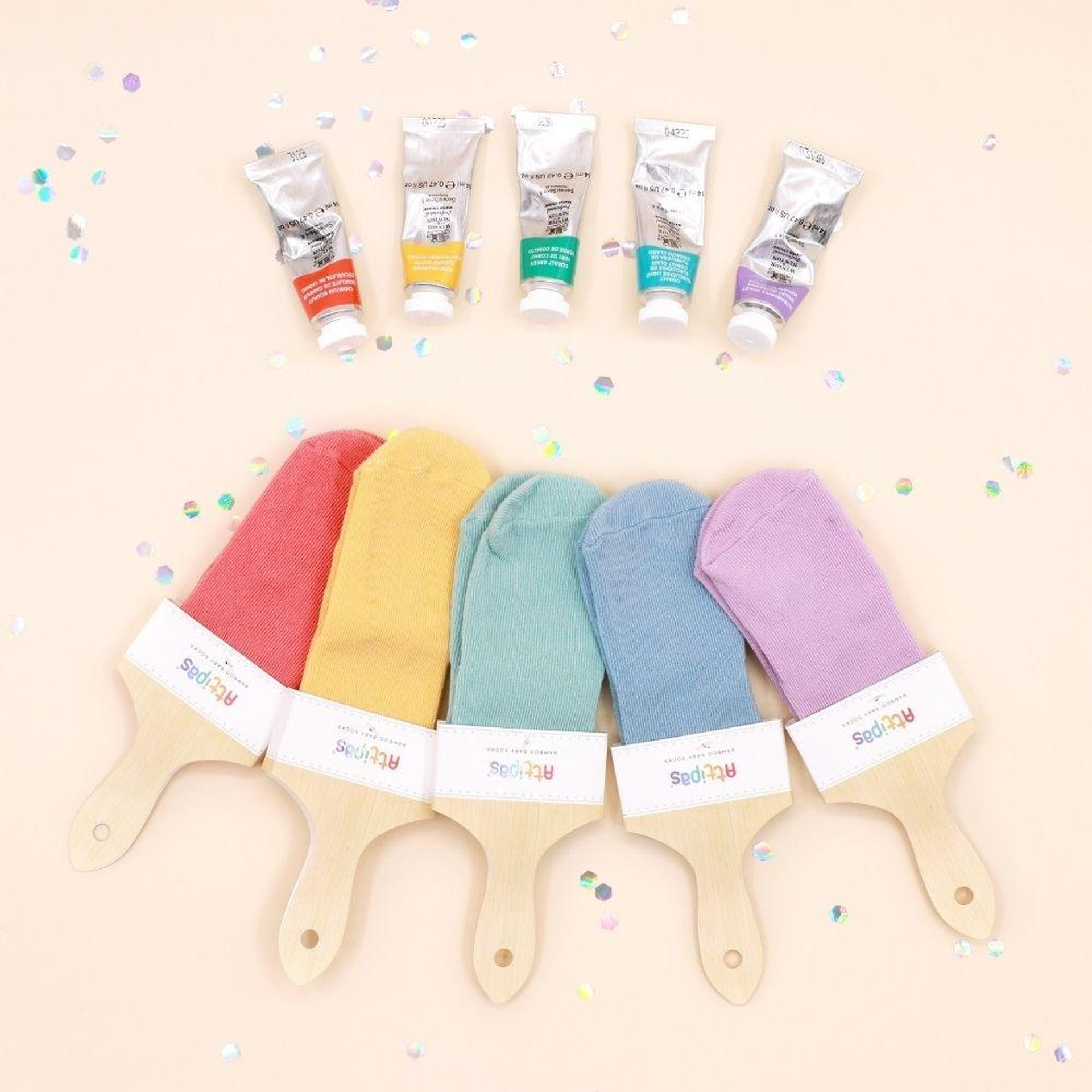 Meias Antiderrapantes Rainbow