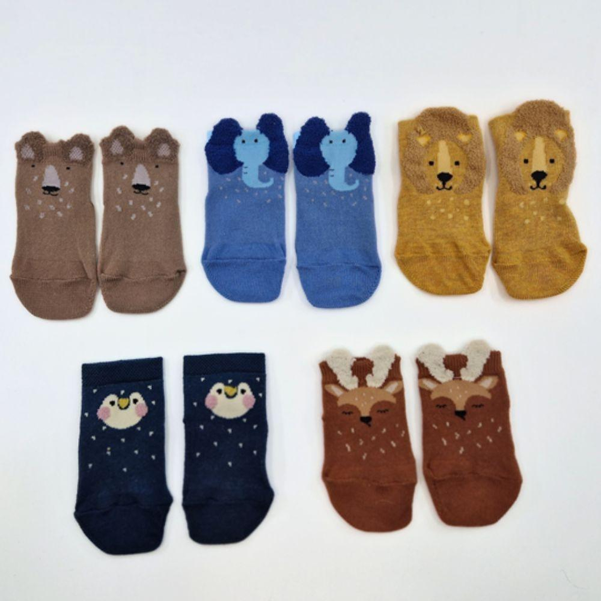 Meias Antiderrapantes Animals - Pack de 2