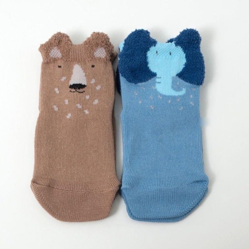 Meias Antiderrapantes Animals - Pack de 2